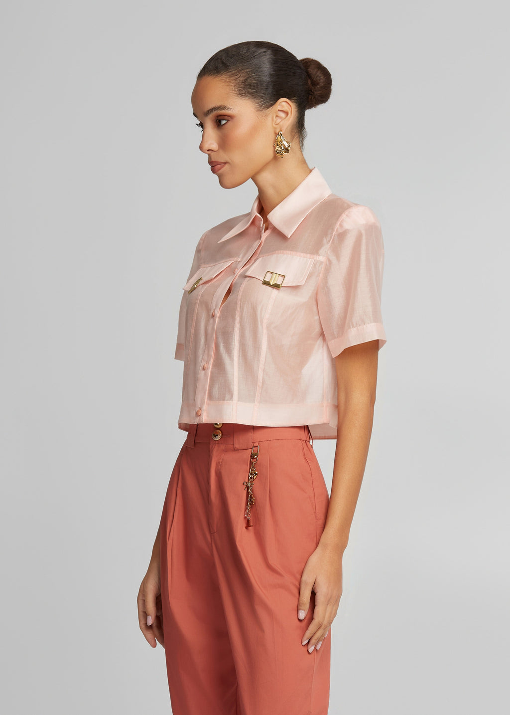 Διάφανο κροπ πουκάμισο