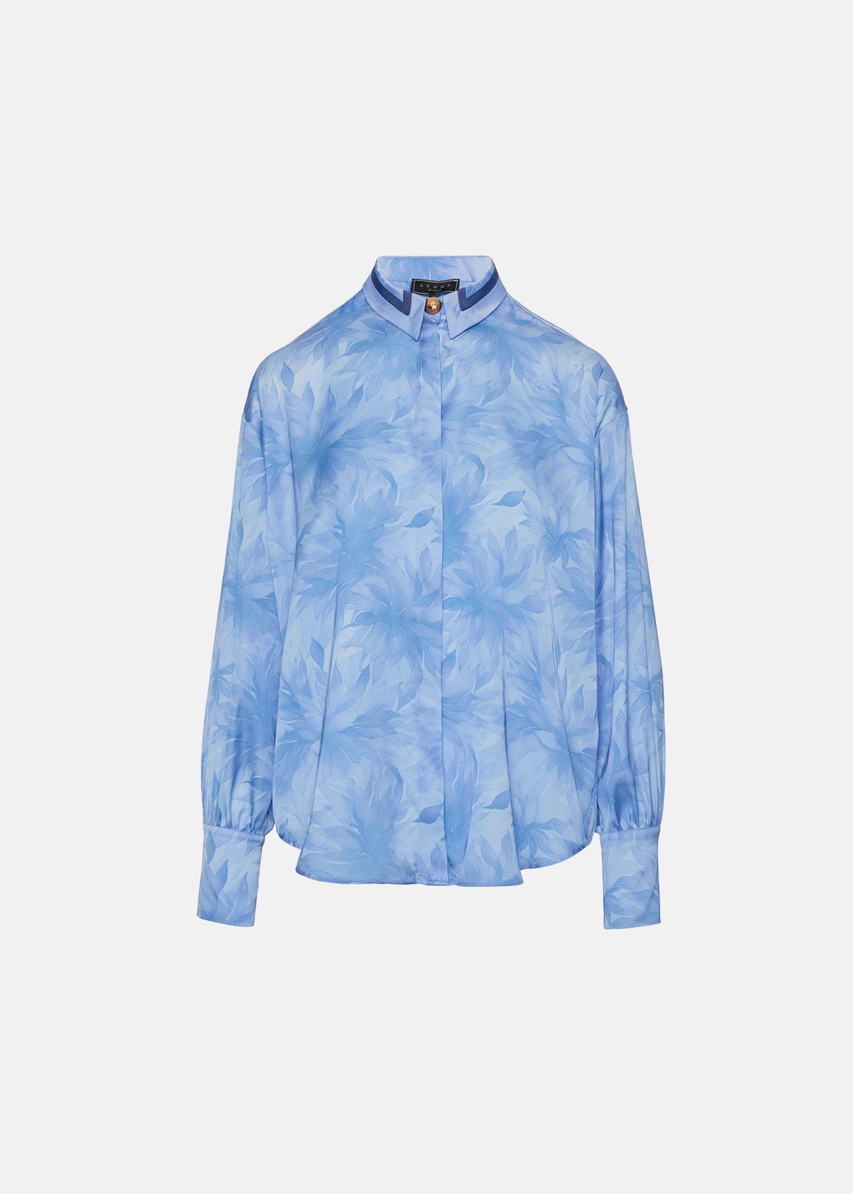 Εμπριμέ πουκάμισο με διακόσμηση στο γιακά