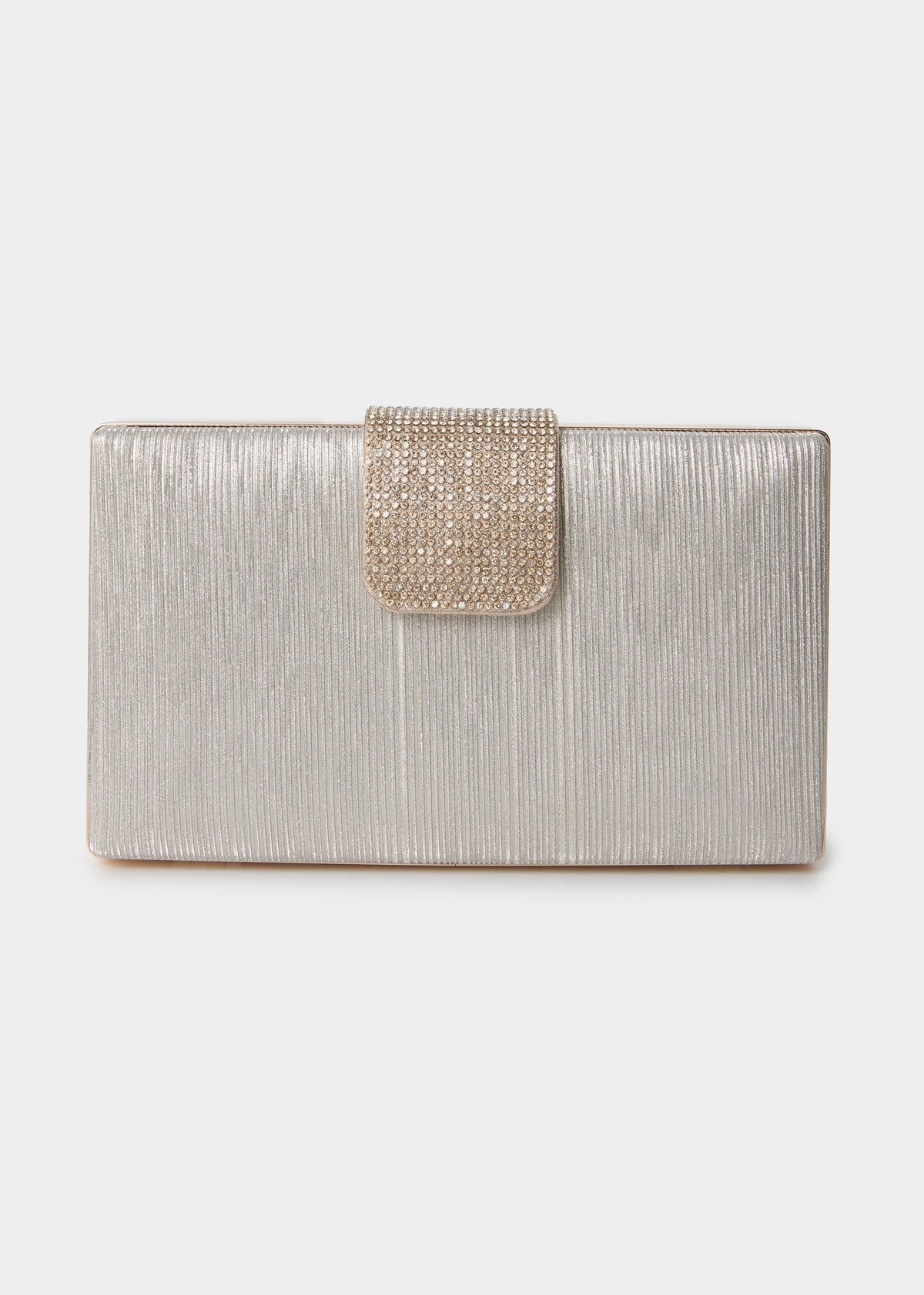 Μεταλλιζέ clutch με στρας