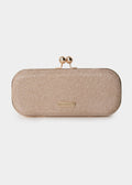 Rose gold μεταλλικό clutch