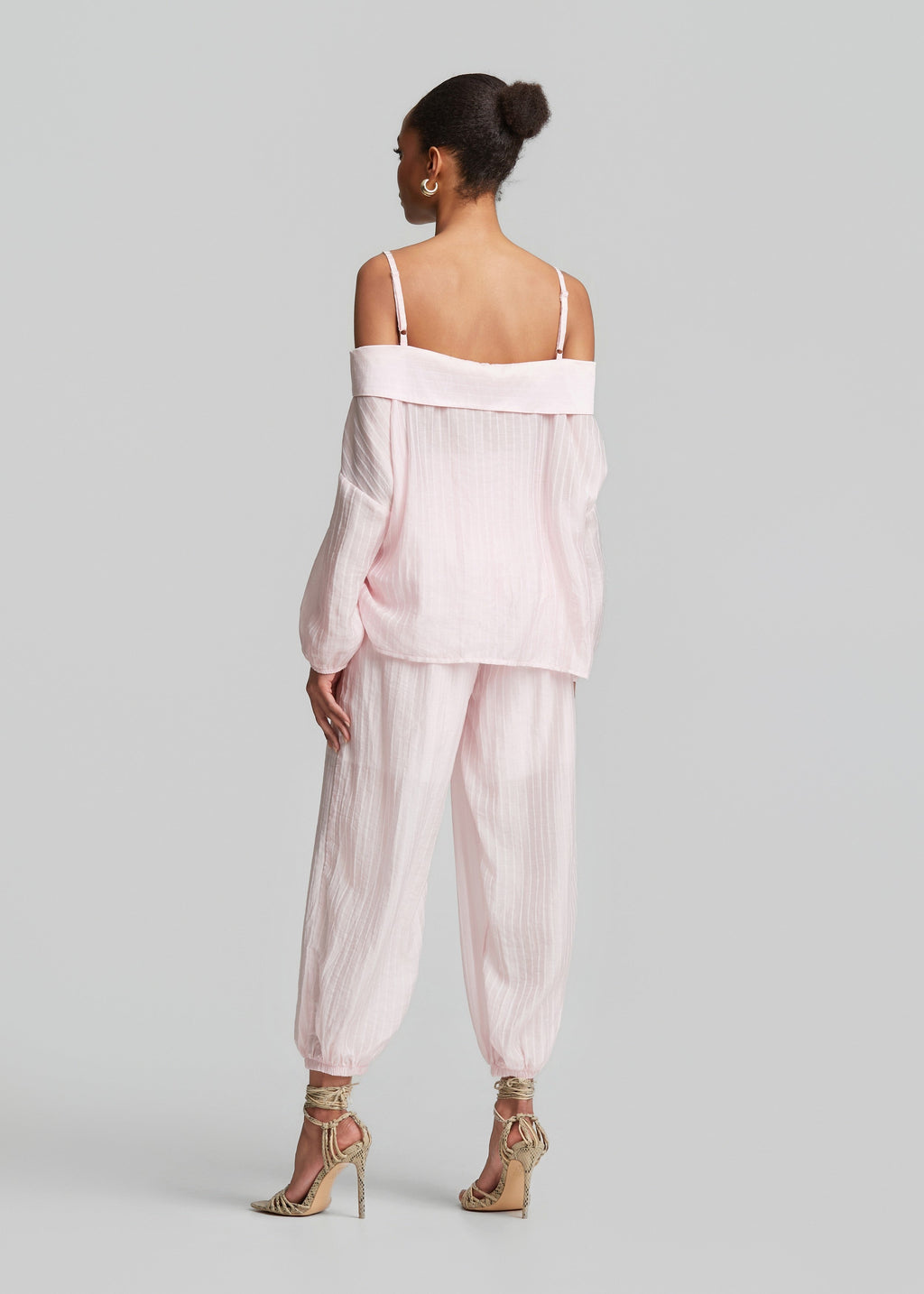 Ψηλόμεσο ριγέ Harem pants
