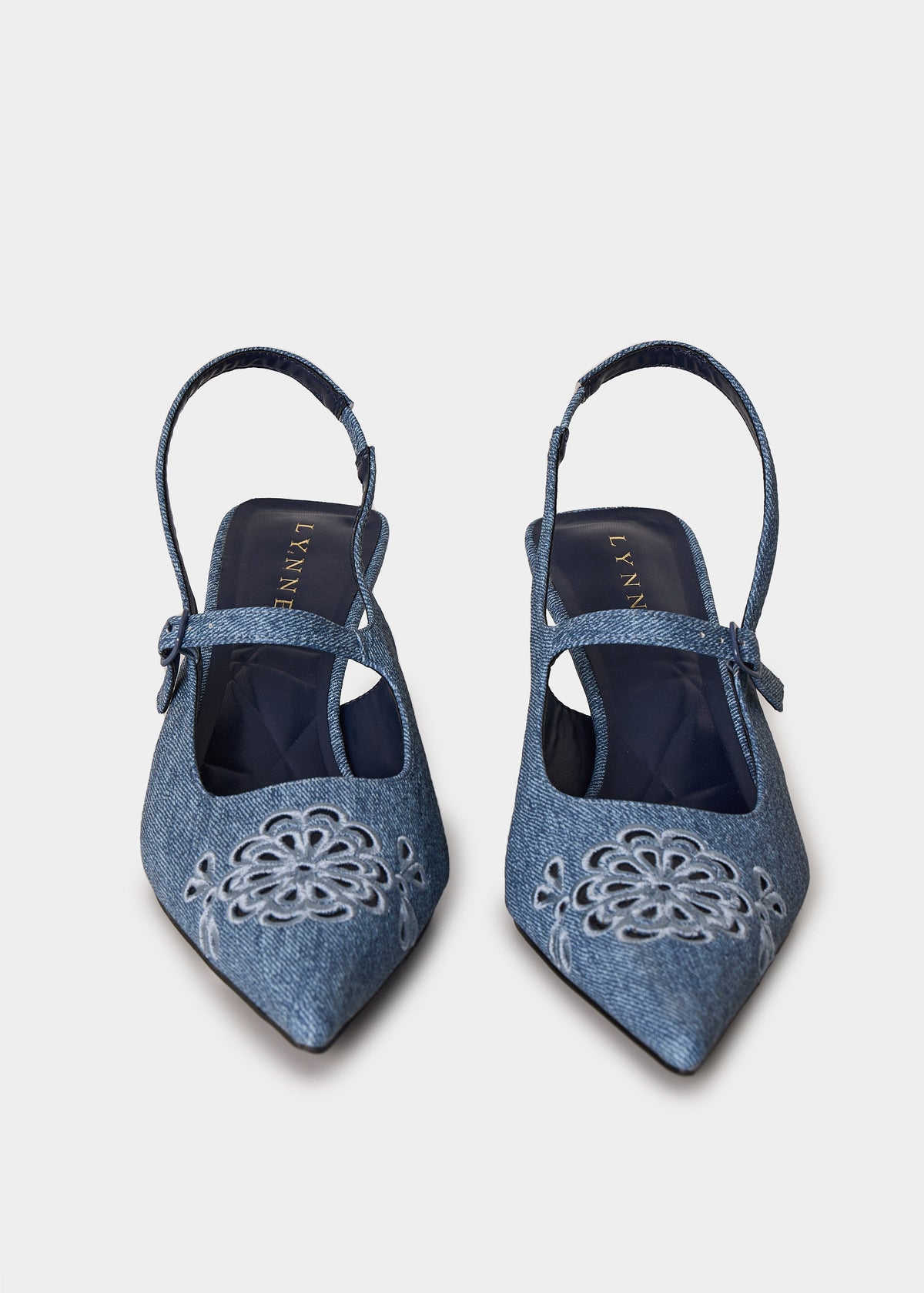 Τζιν mary janes με κέντημα